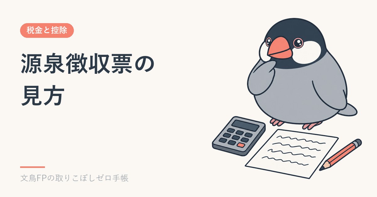 源泉徴収票の見方｜どこを見れば手取りと税額が分かるかのイメージ